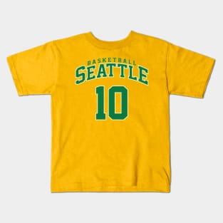 Seattle Basketball - Player Number 10 Kids T-Shirt